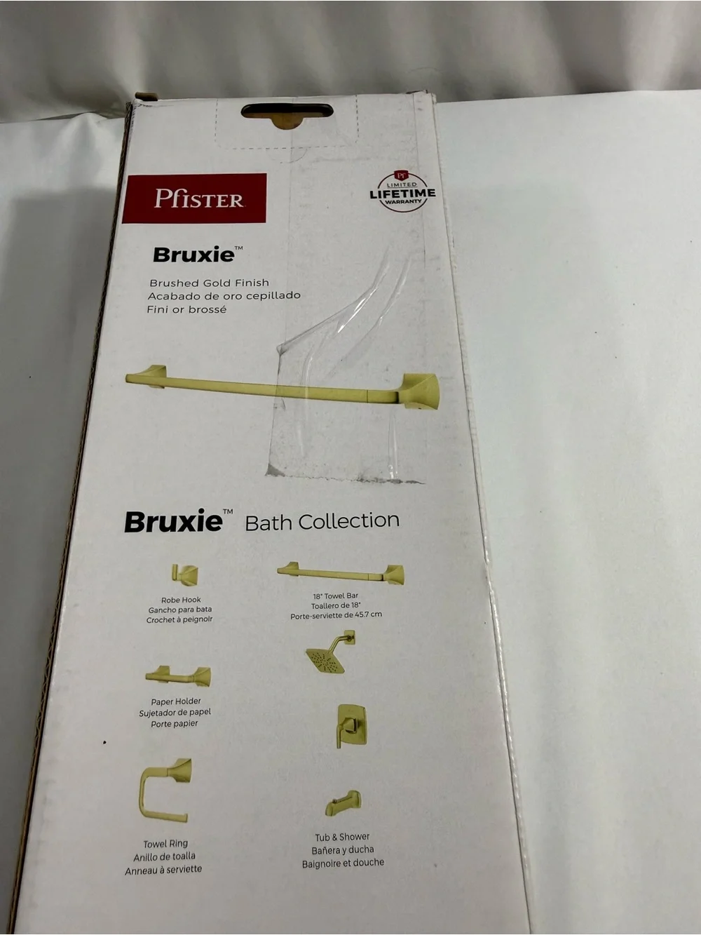Brass Finish Wall-Mount Towel Bar - Polished Gold